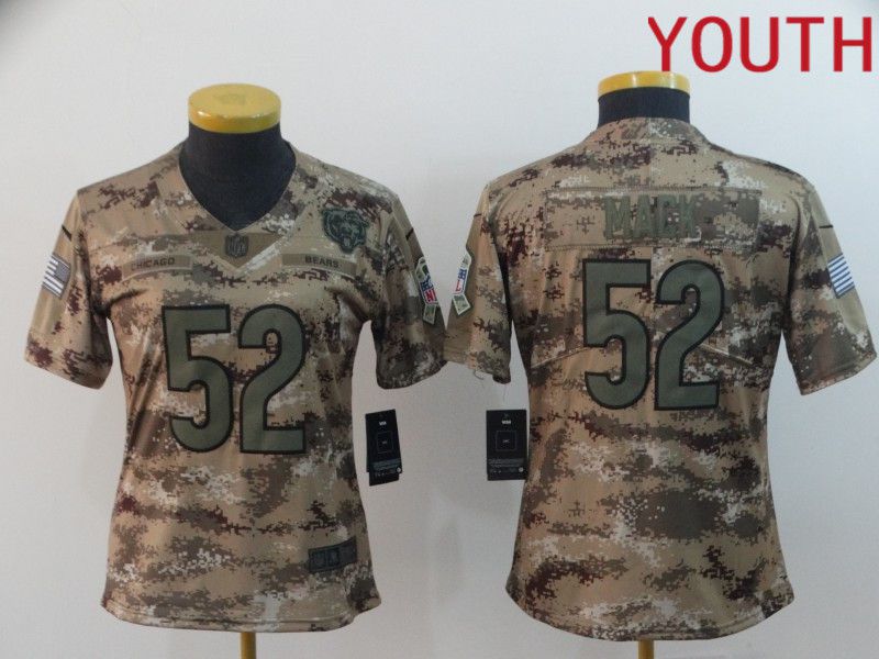 Youth Chicago Bears 52 Mack Camo Nike Olive Salute To Service Limited NFL Jersey